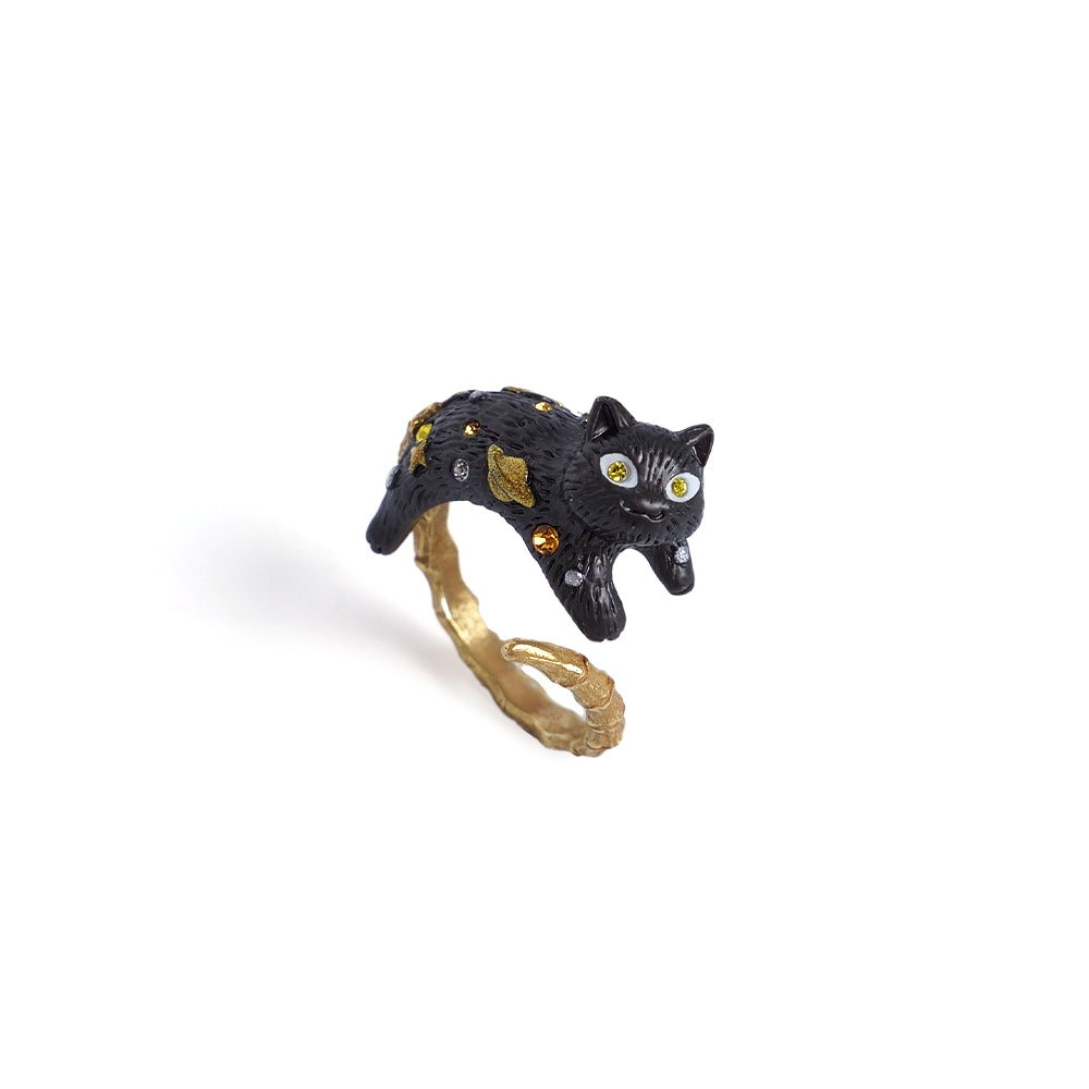 骨猫リング